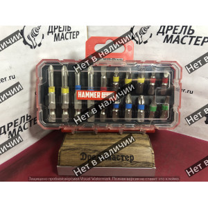 Набор бит HAMMER 203-186, 25 и 50 мм, 1/4", 15 шт