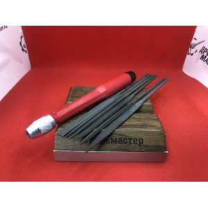 Набор надфилей ЗУБР 6 шт, 140 мм, цанговая ручка, арт.16053-H6
